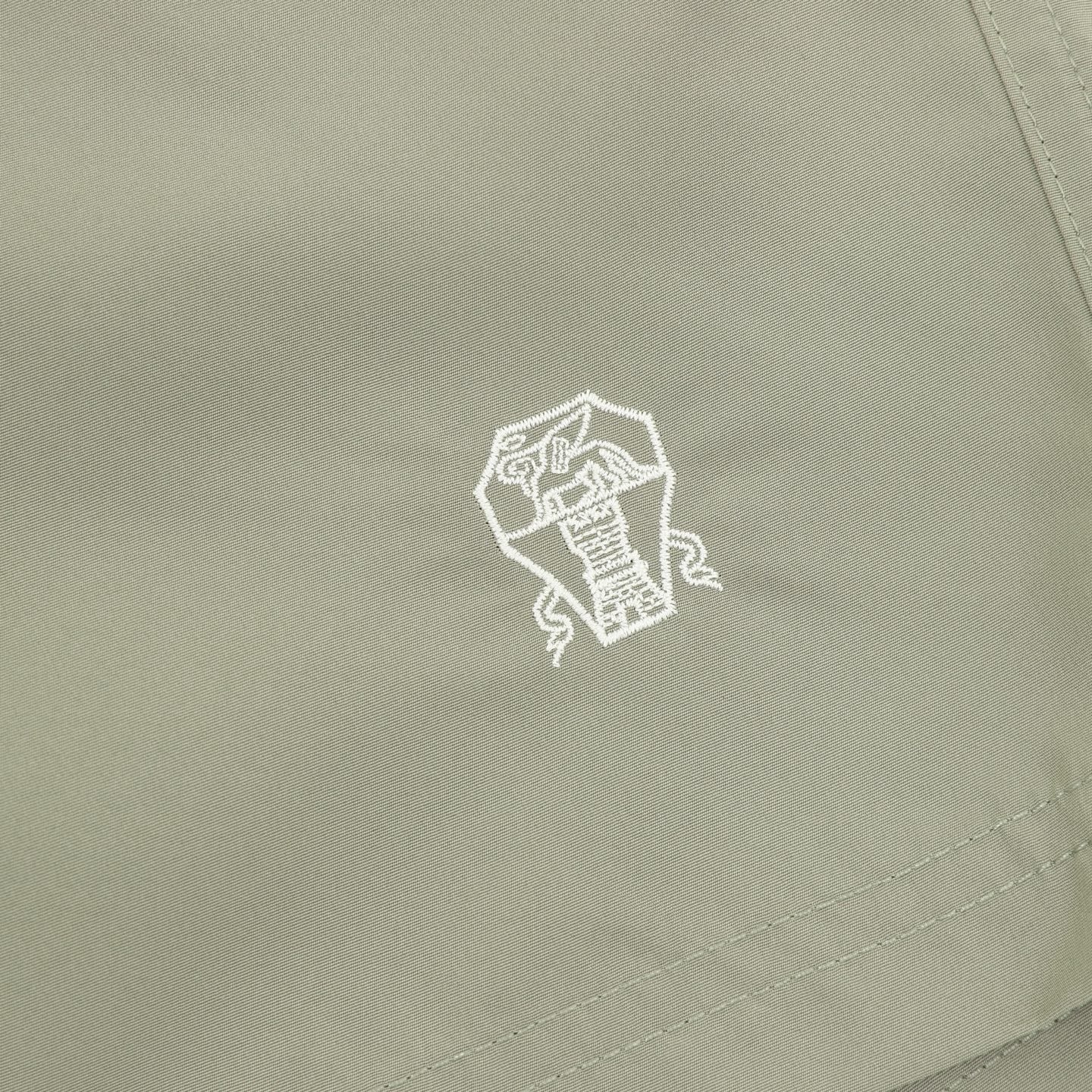 Brunello Cucinelli Small Logo Embroidered Beach Shorts