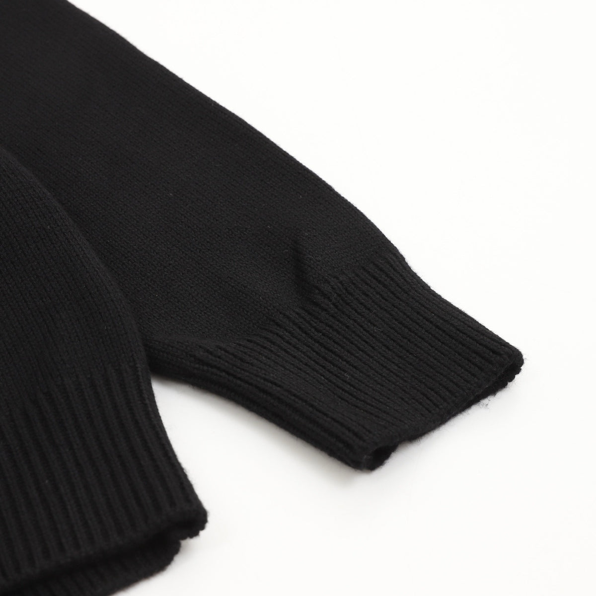 Moncler Women's & Men's Black Stand-Collar Full-Zip Knit Jacket