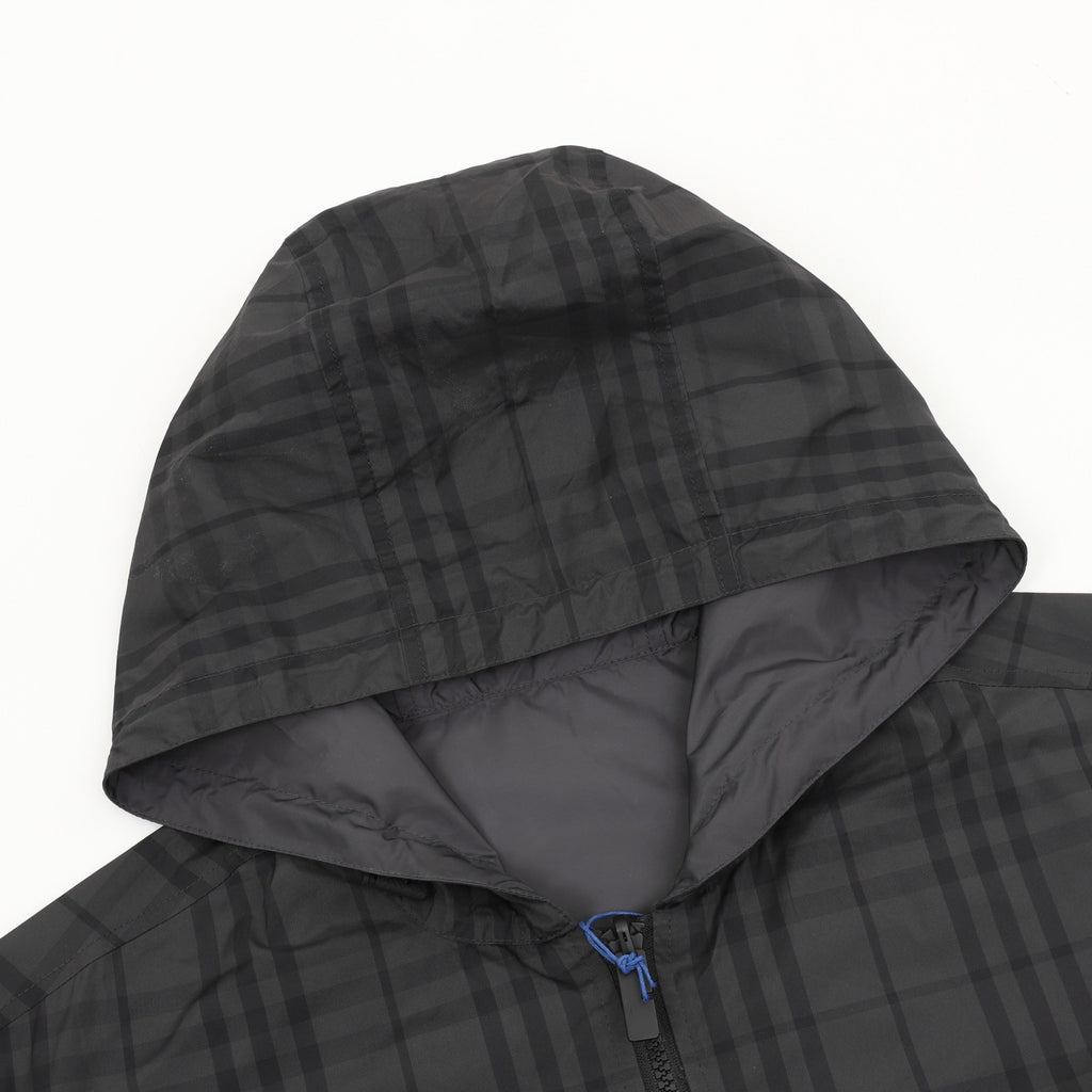 Burberry Women's Men's Grey Hooded Windbreaker Jacket