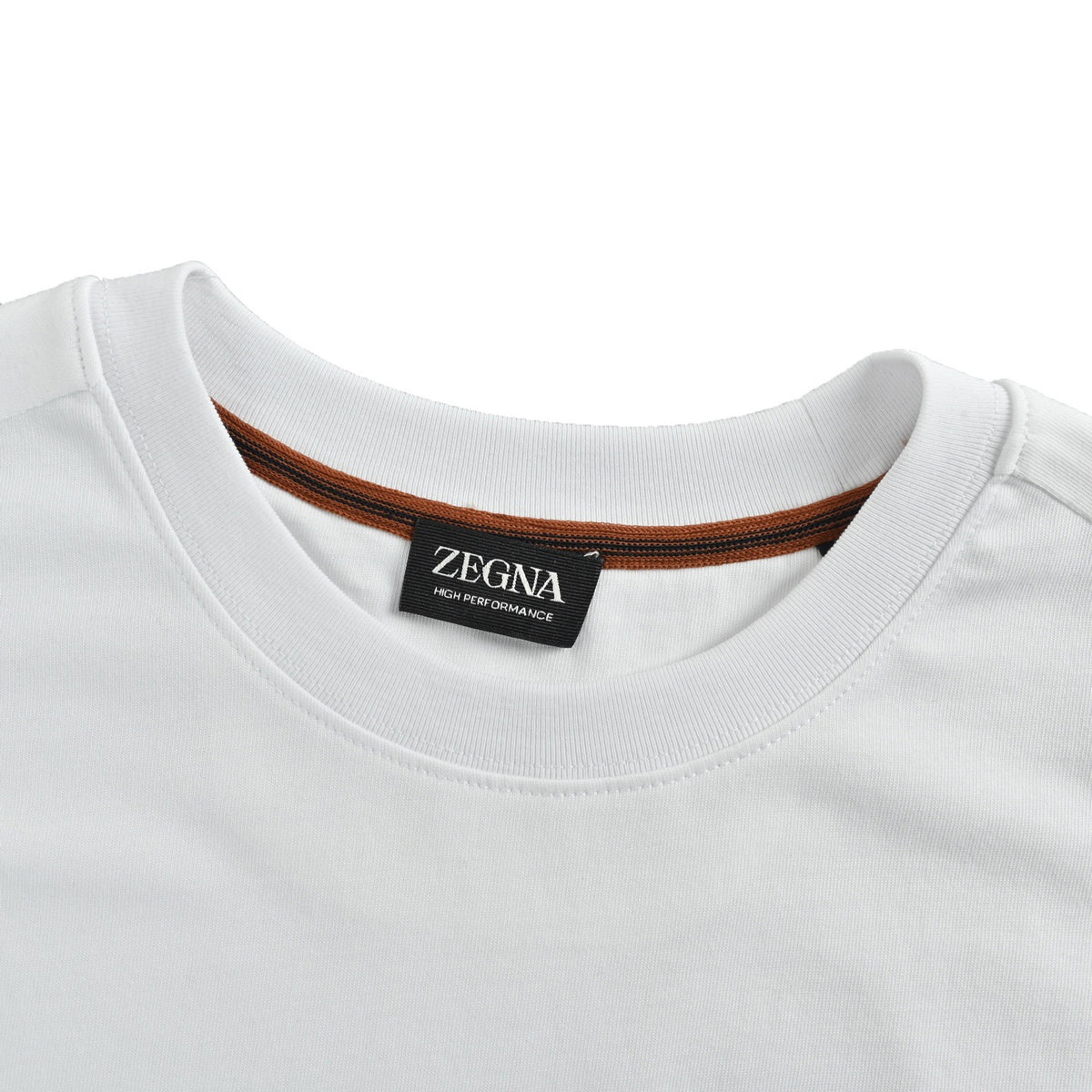 Zegna Men's White Logo Print Short-Sleeve T-Shirt