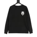 Chrome Hearts Vine & Sword Crest Long-Sleeve Tee — Black, Waffle Knit