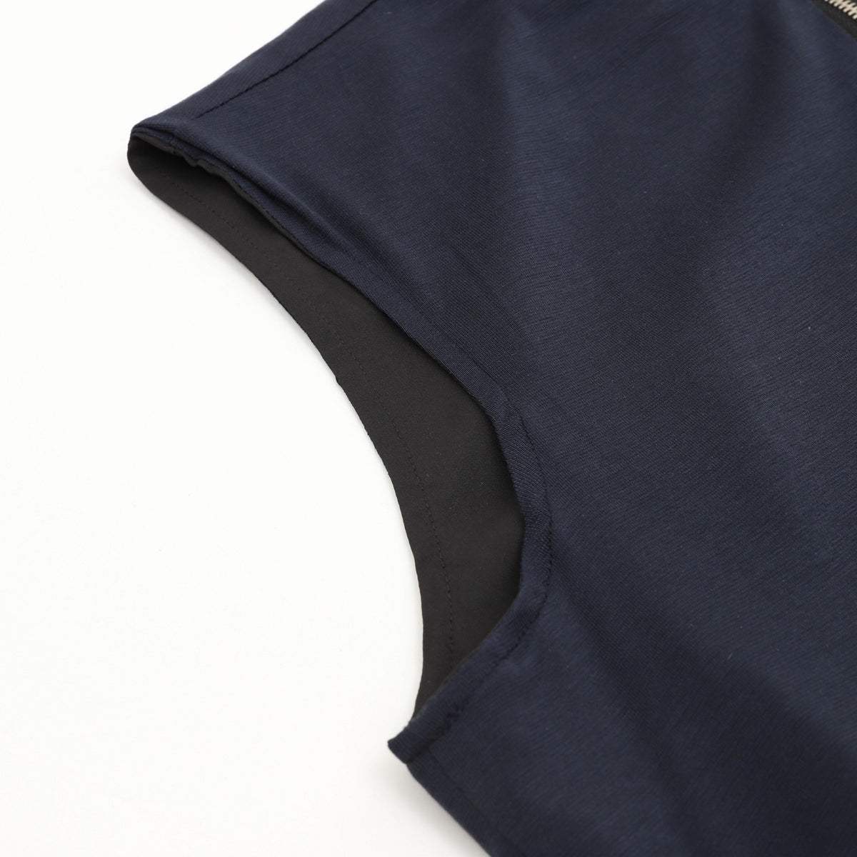 Loro Piana Women's & Men's Navy Stand-Collar Zip-Up Vest