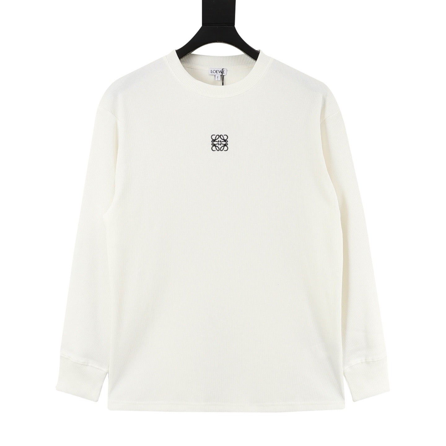 Loewe Anagram Embroidered Ribbed Long-Sleeve Top