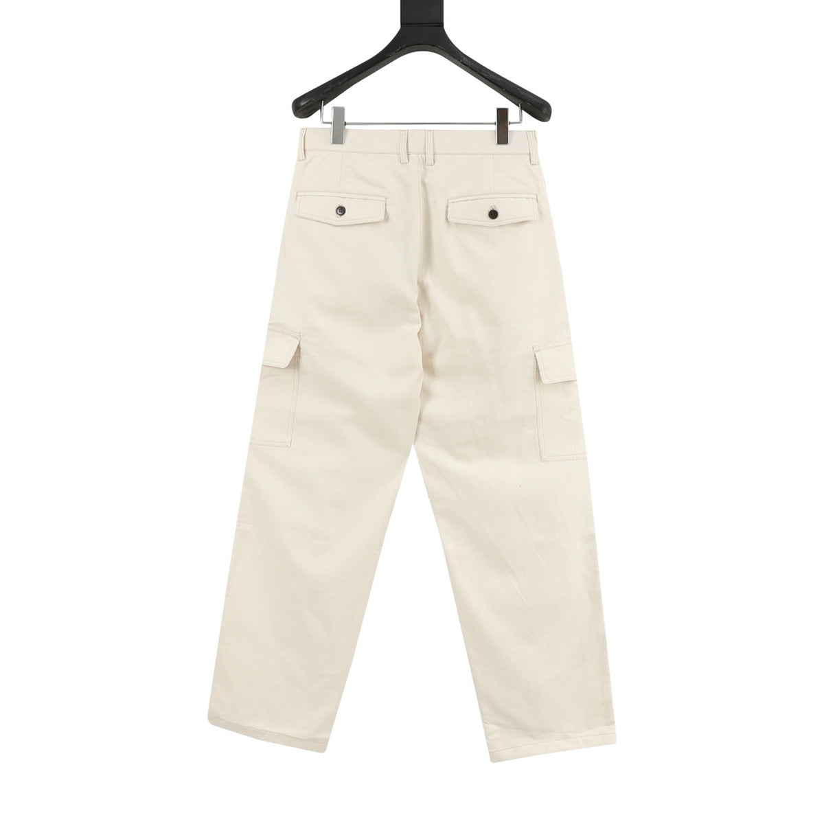 Prada Women's Men's Off-White Wide-Leg Cargo Pants