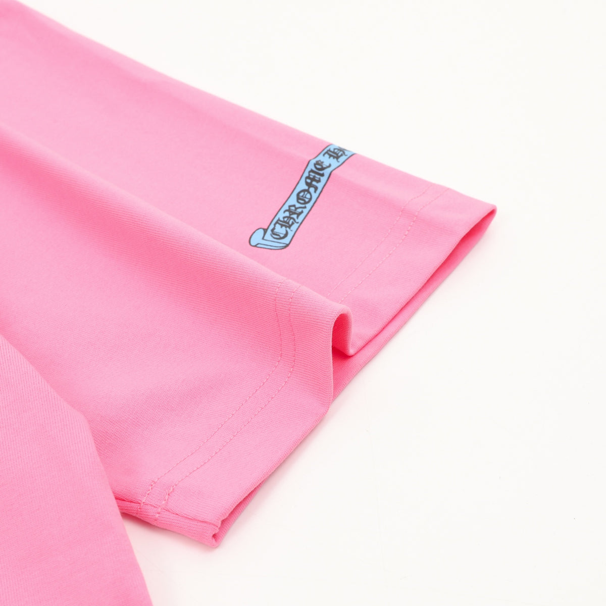 Chrome Hearts Pink Scroll Logo T-Shirt