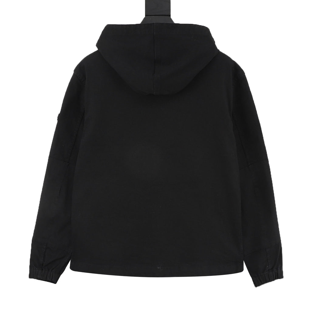 Stone Island Women's Men's Black Hooded Jacket