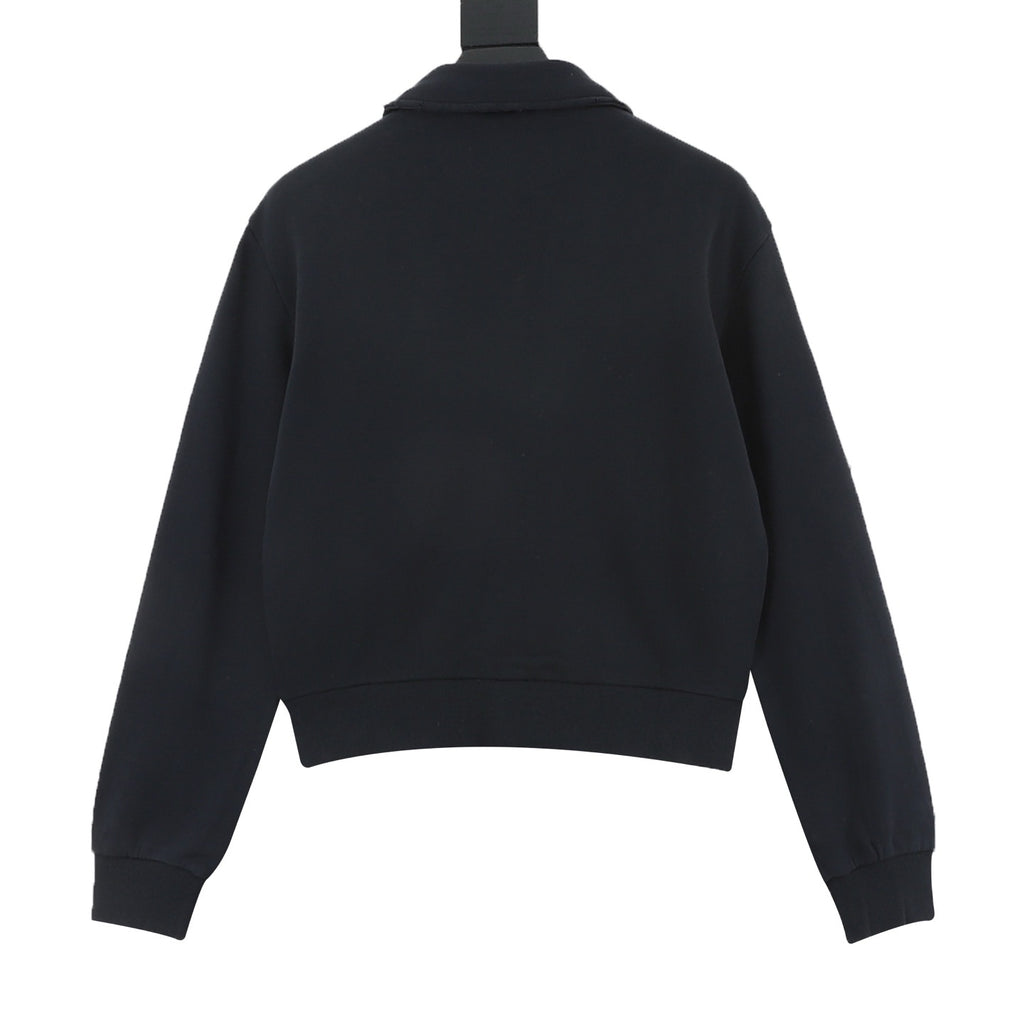 Acne Studios Women's Men's Black Stockholm 1996 Logo Zip-Up Jacket