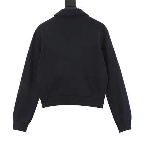 Acne Studios Women's Men's Black Stockholm 1996 Logo Zip-Up Jacket