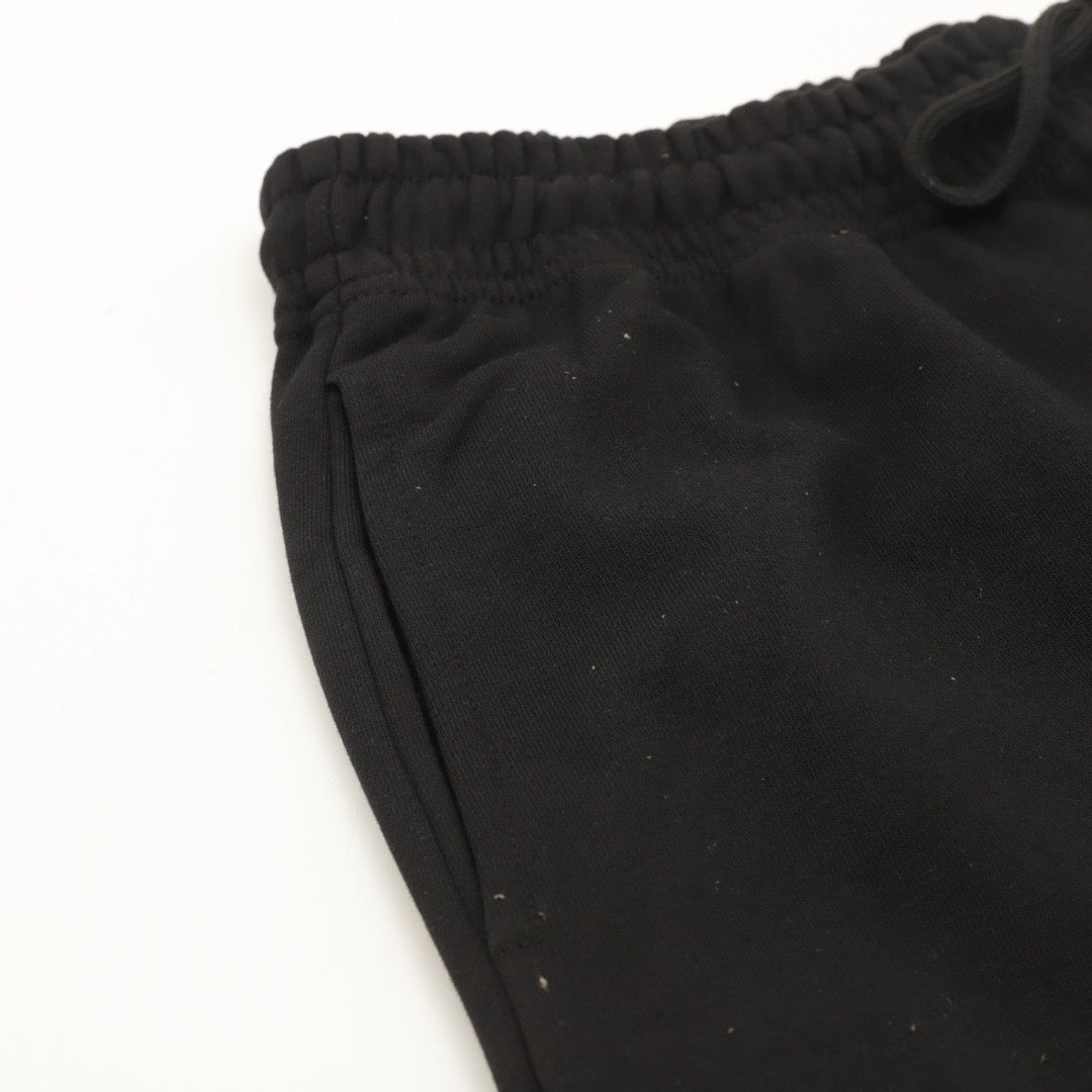 Burberry Women's & Men's Black Embroidered Logo Drawstring Sweatpants