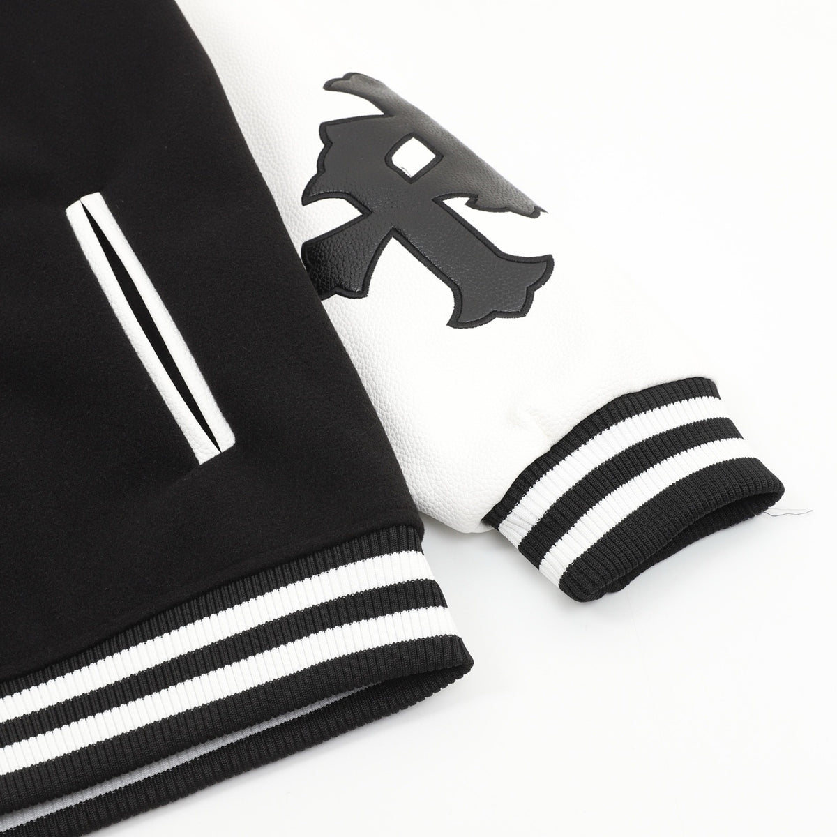 Chrome Hearts CH Logo Eagle Graphic Varsity Jacket Black & White | Women's & Men's Streetwear