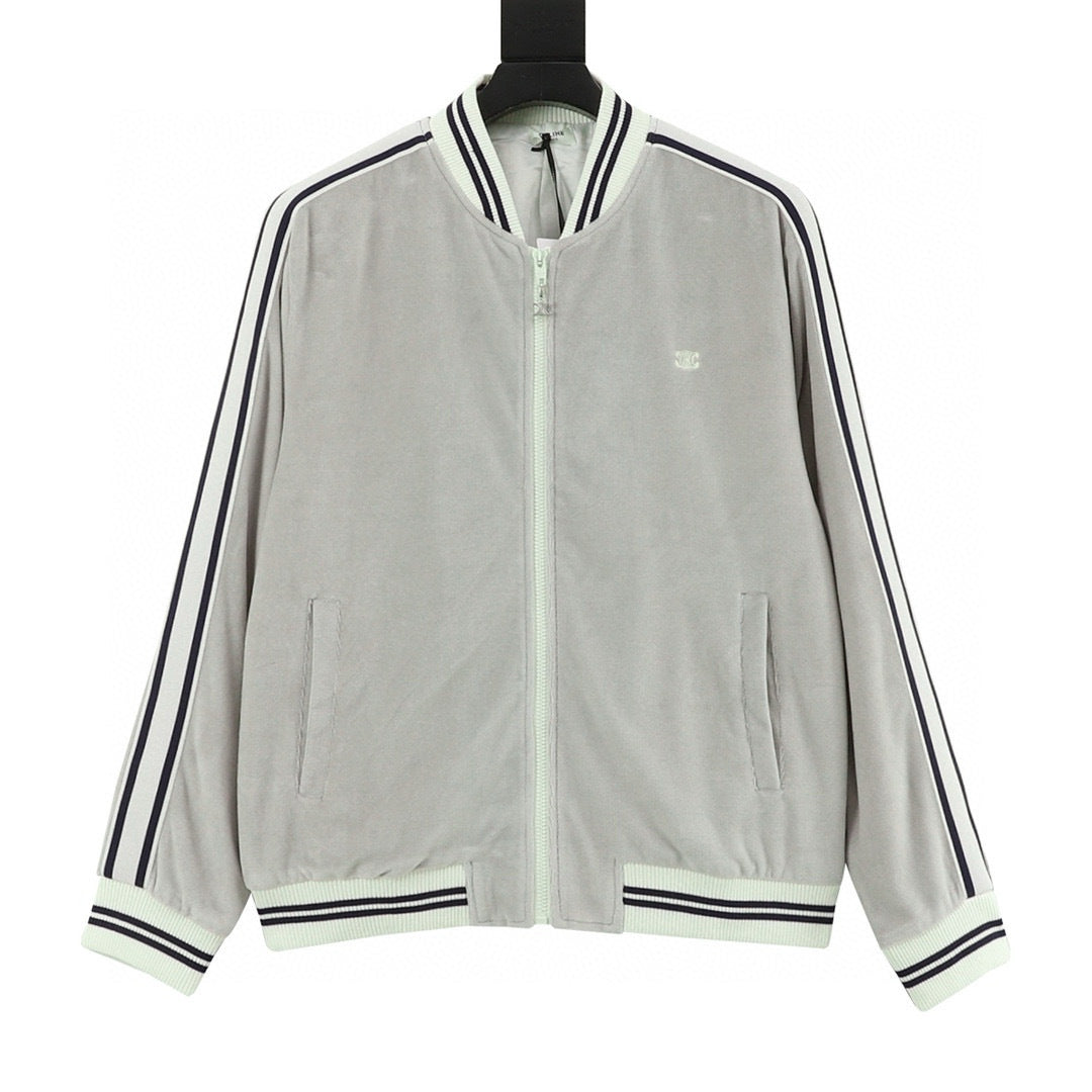 Celine Arc de Triomphe Embroidered Stripe Track Jacket