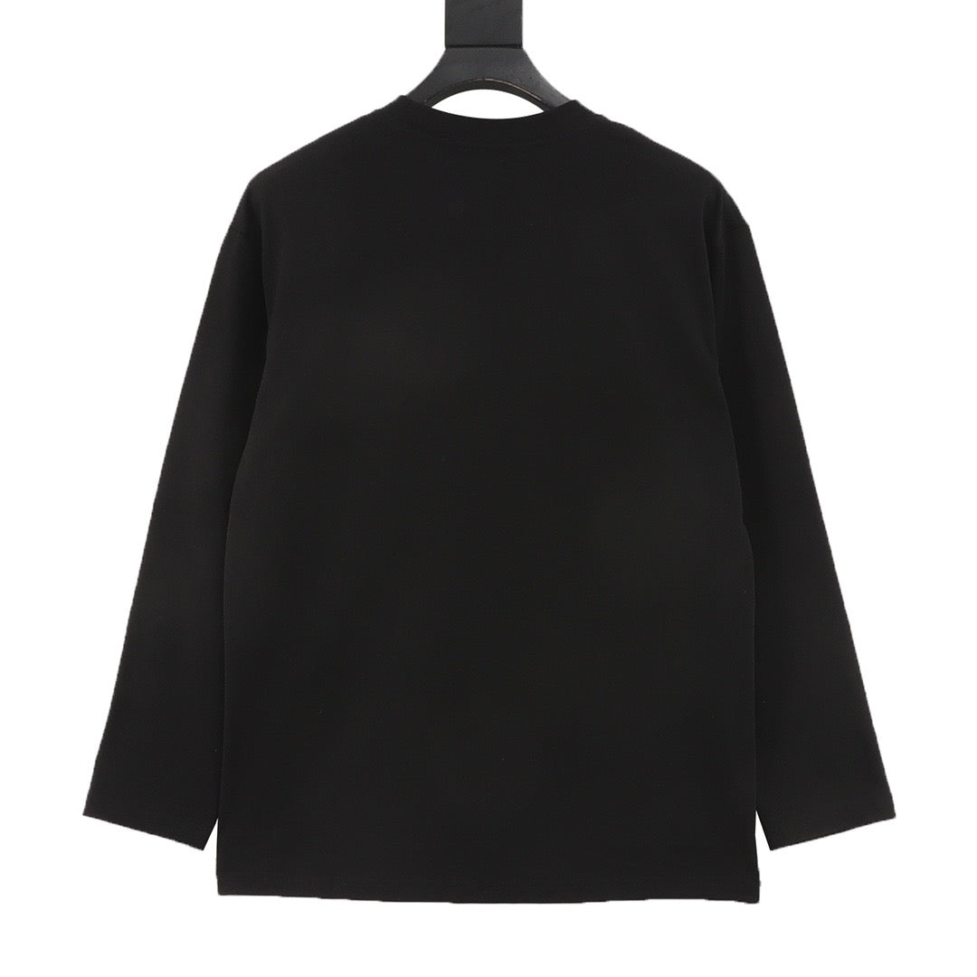 Prada Triangle Logo Zip Chest Pocket Long-Sleeve Top — Ivory（副本）