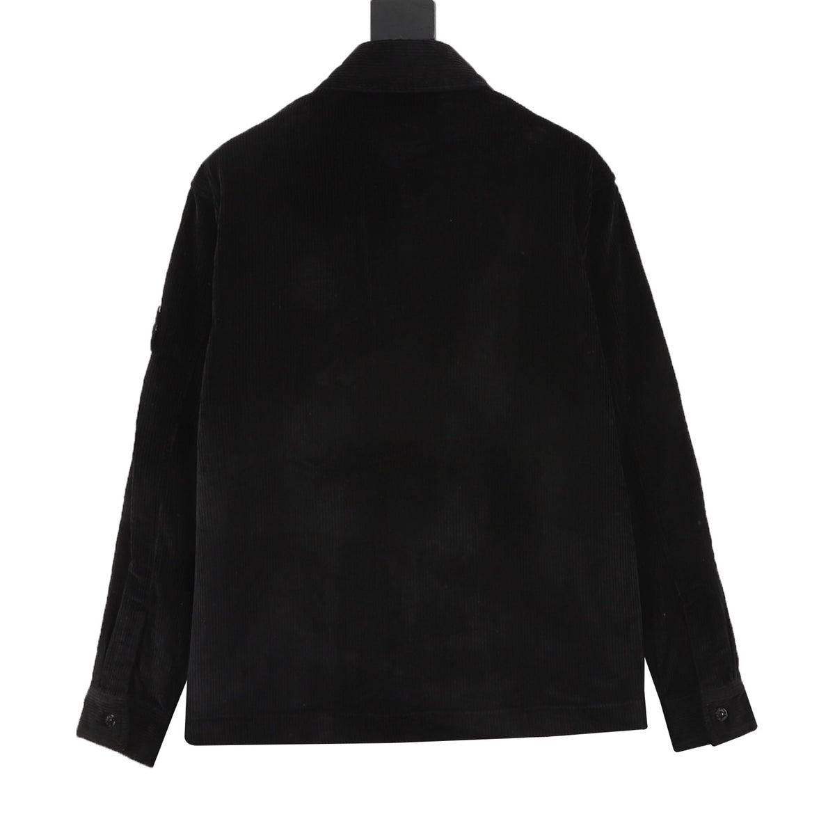Stone Island Women's & Men's Black Compass Patch Corduroy Shirt Jacket