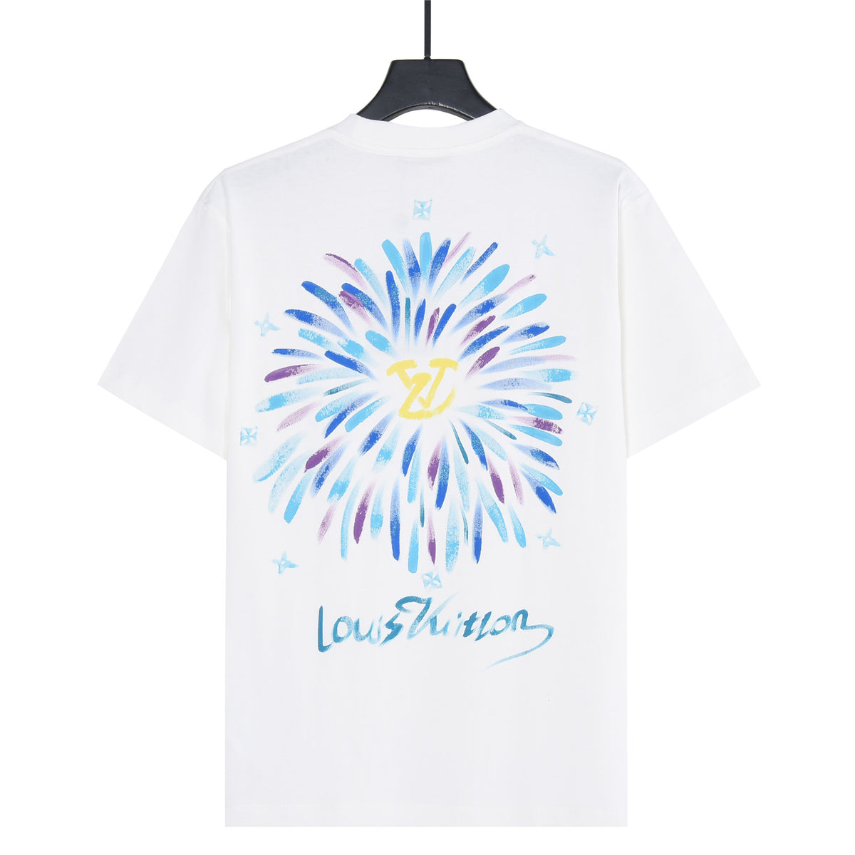 Louis Vuitton Gradient Signature Logo Short-Sleeve T-Shirt in White
