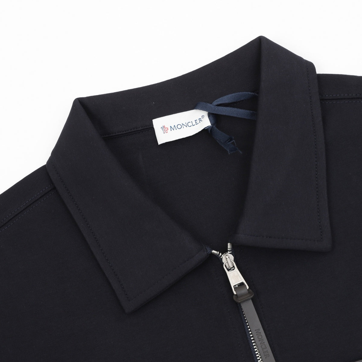 Moncler Women's Men's Navy Half-Zip Collared Sweatshirt