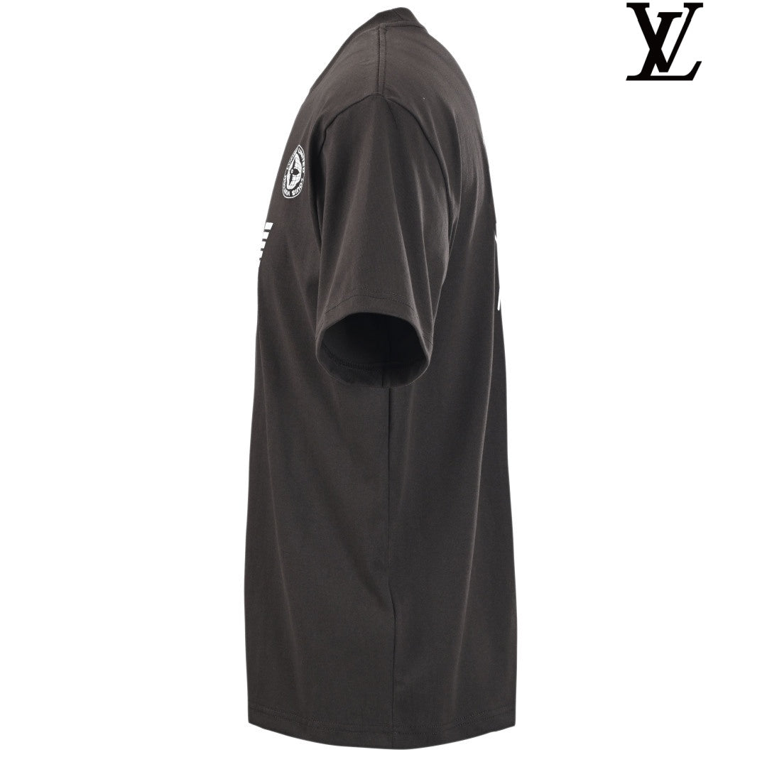 Louis Vuitton Men's Dark Grey Logo Short Sleeve T-Shirt