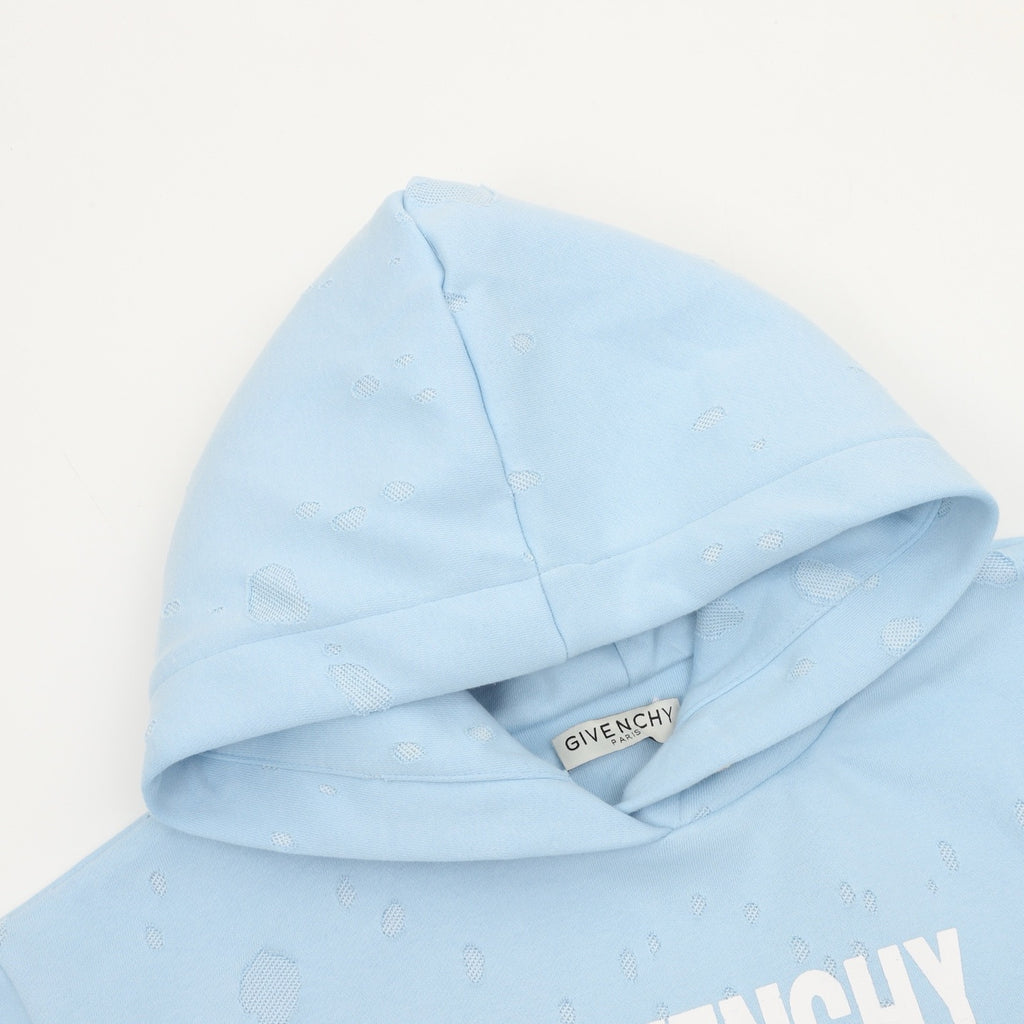 Givenchy Distressed Small Letter Print Hoodie