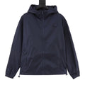 Prada Women's & Men's Navy Triangle Logo Hooded Windbreaker