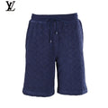 Louis Vuitton Navy Monogram Terry Drawstring Shorts