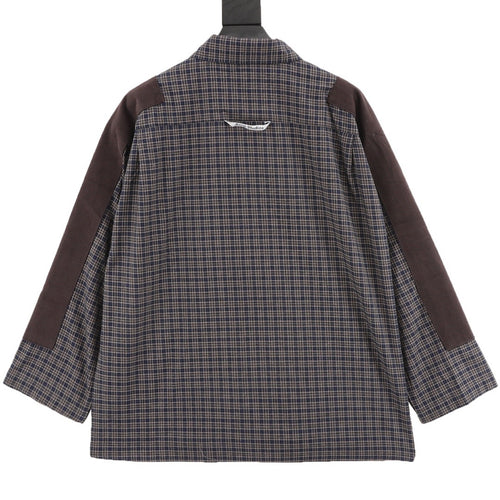 Acne Studios Patchwork Plaid Long-Sleeve Shirt