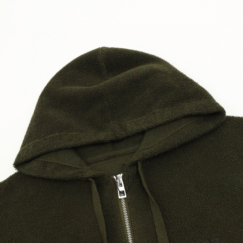 Loewe 25FW Anagram Zip-Up Hooded Cardigan