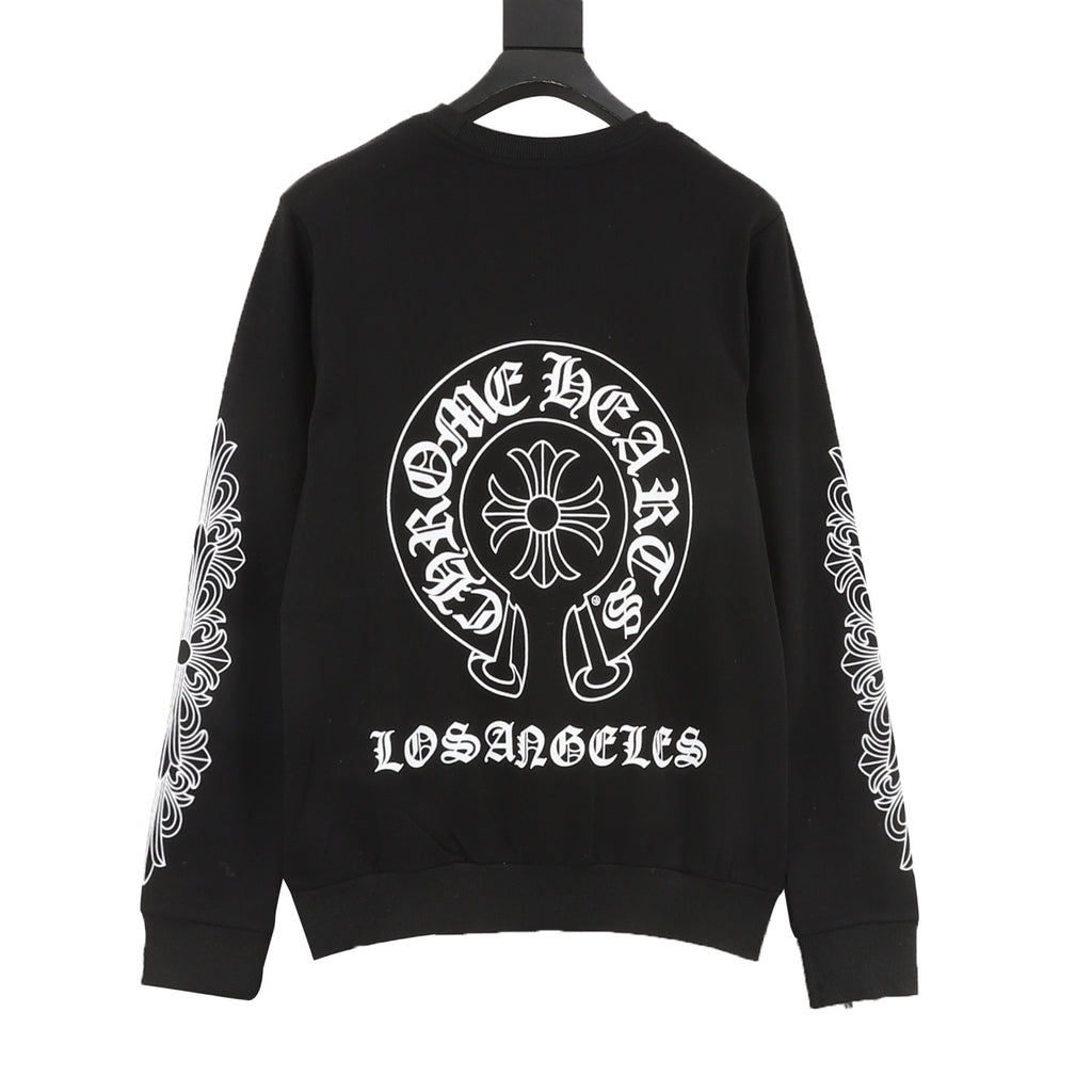 Chrome Hearts 25FW Los Angeles Floral Cross Sleeve Crewneck Sweatshirt