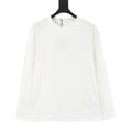 Prada Women's Men's White Triangle Logo Crewneck Long-Sleeve T-Shirt
