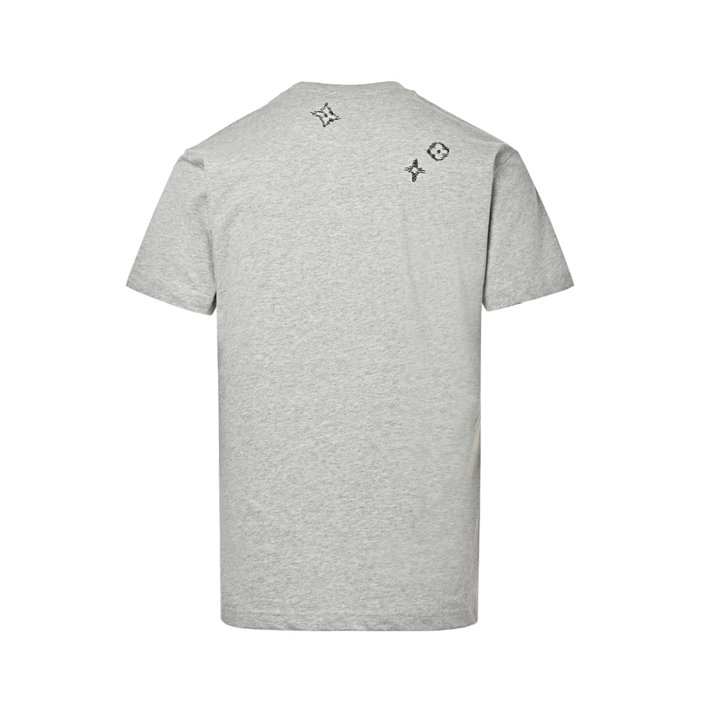 Louis Vuitton Sketch-Style LV Monogram Short-Sleeve T-Shirt in Grey