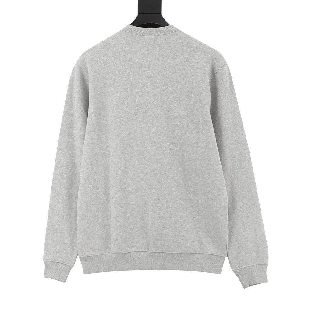Dior Women's & Men's Heather Grey Logo Crewneck Sweatshirt