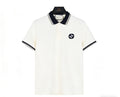 Gucci Interlocking G Patch Striped-Collar Polo Shirt in White