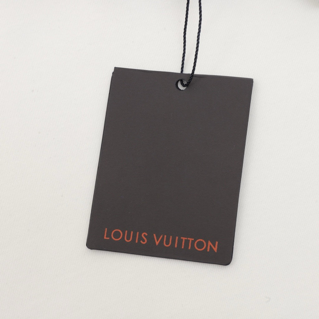 Louis Vuitton Women's Men's White Embroidered Logo Hoodie