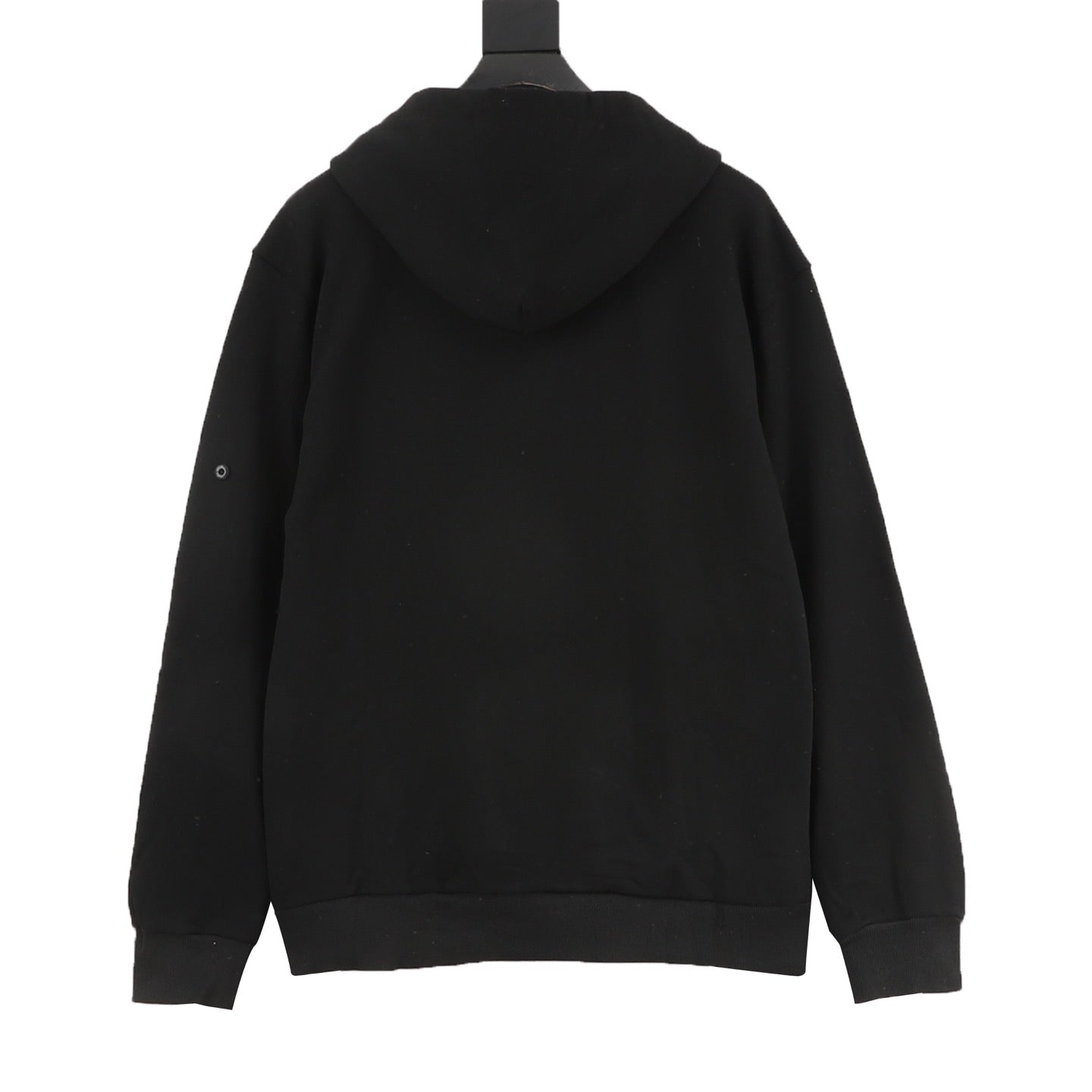 Stone Island Sleeve Patch Hooded Zip-Up Jacket | White Contrast Zip Casual Outerwear