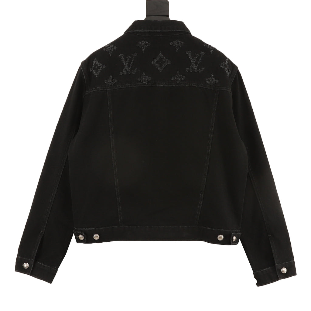 Louis Vuitton LV Monogram Tonal Washed Trucker Denim Jacket