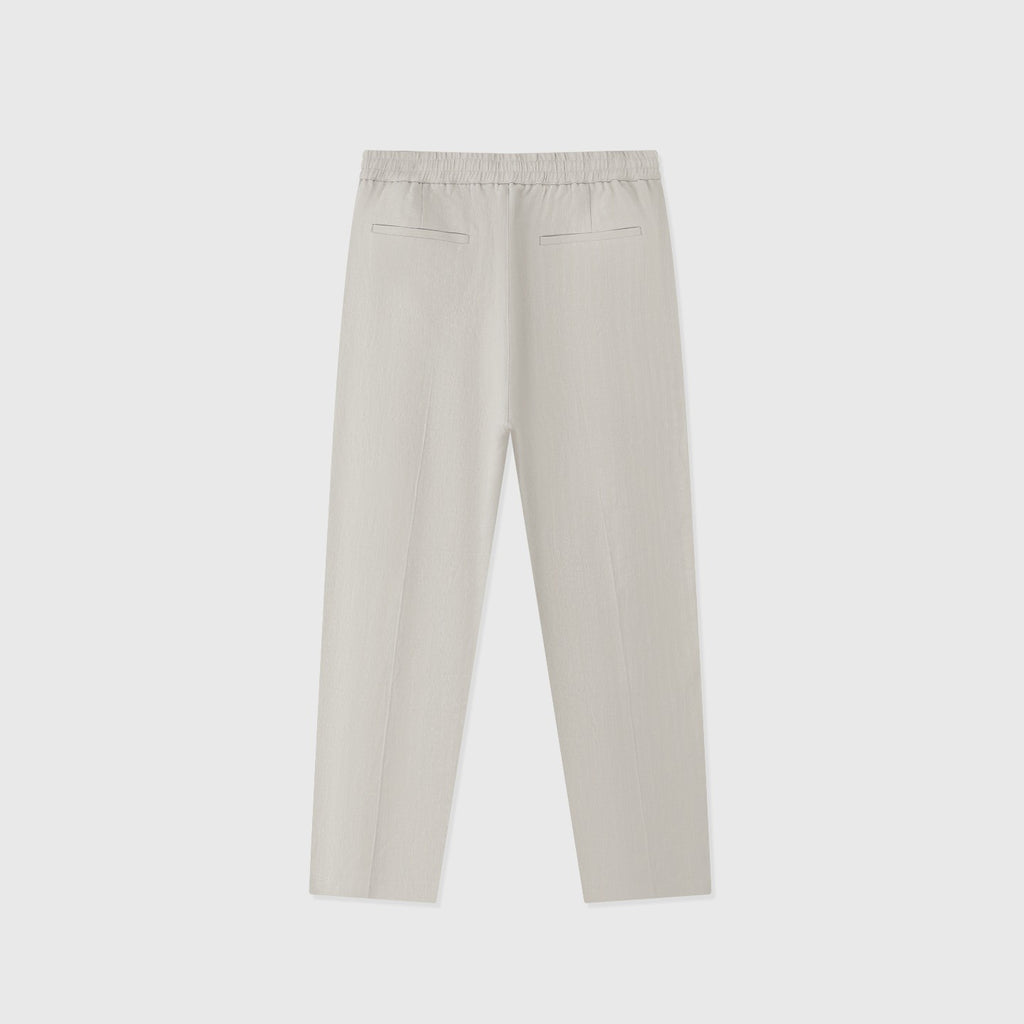 Hermès Men's Elastic-Waist Trousers in Light Beige