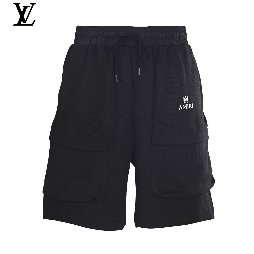Amiri Black Logo Cargo Sweat Shorts