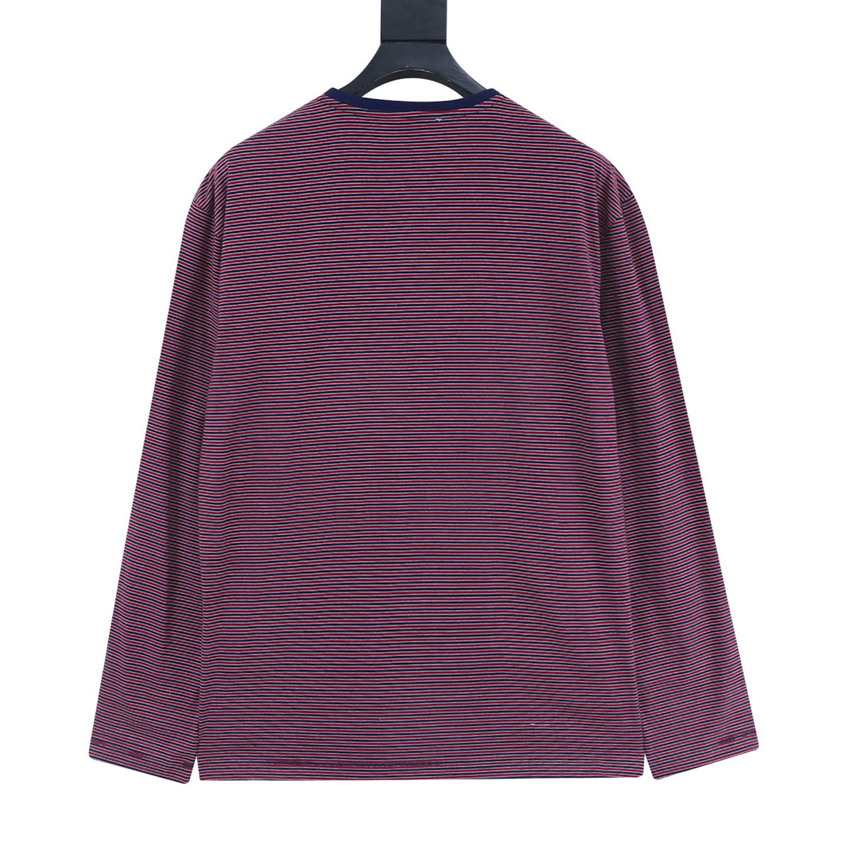 Miu Miu Women's Men's Red & Navy Striped Long-Sleeve Henley Top