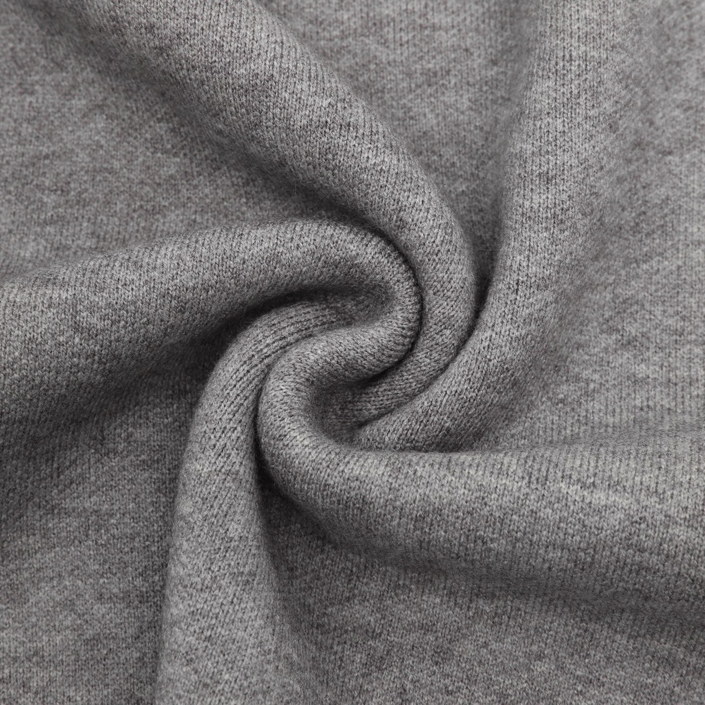 Miu Miu Small Logo Half-Zip Stand Collar Knit Sweater | Light Grey Relaxed Luxury Knitwear