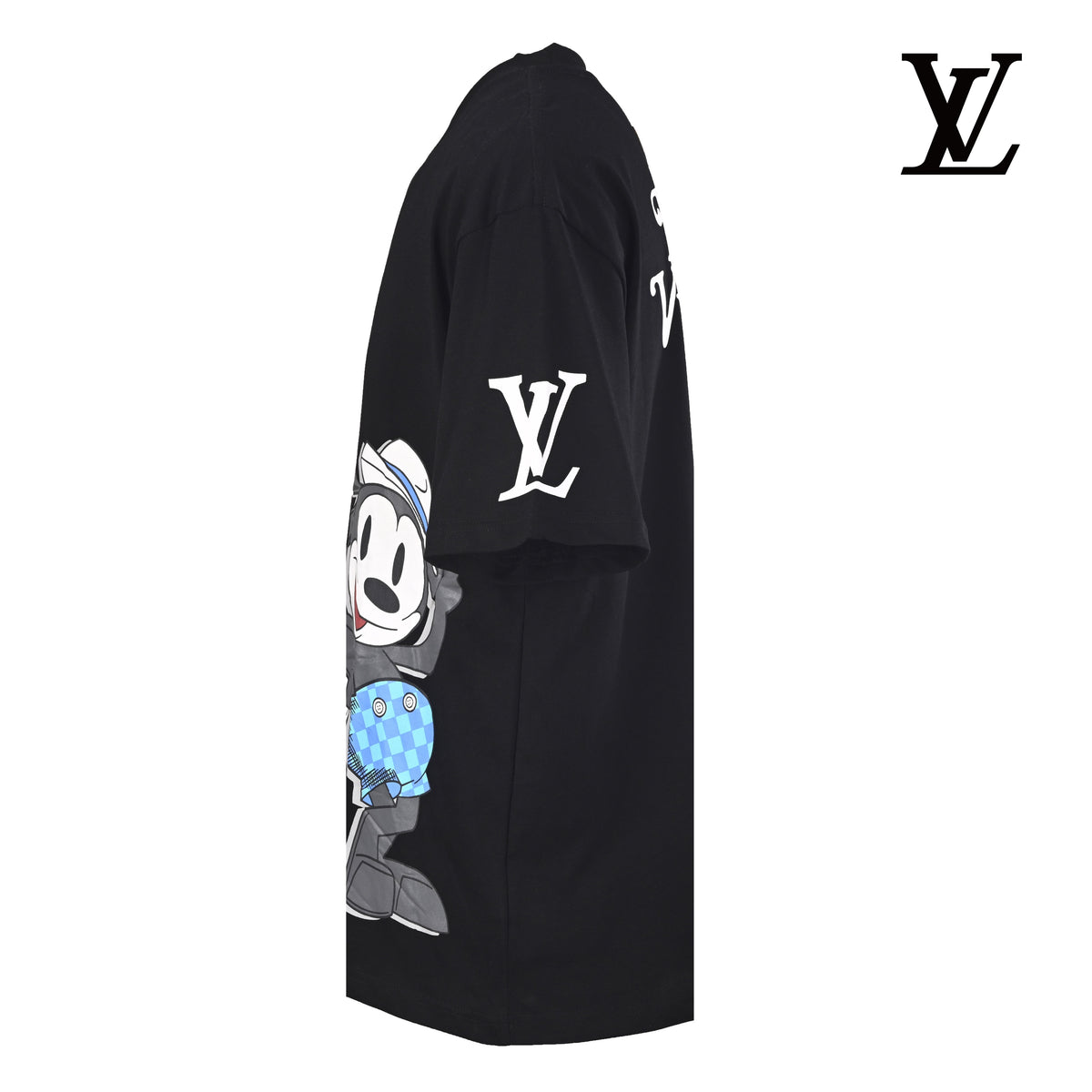 Louis Vuitton Men's Black Oswald Cartoon Print T-Shirt
