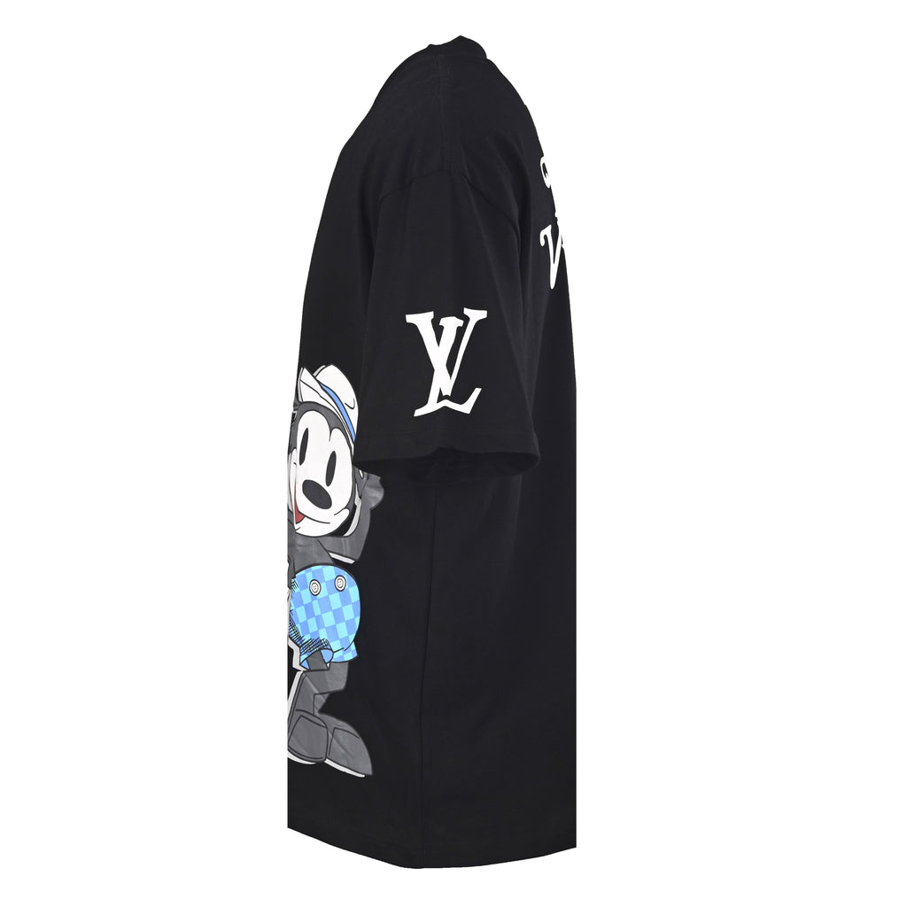 Louis Vuitton Oswald Cartoon Print Short-Sleeve T-Shirt in Black