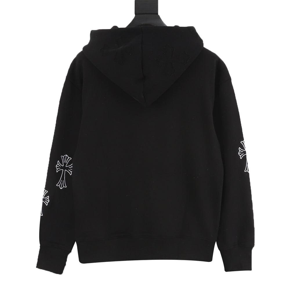 Chrome Hearts Women's / Men's Cross-Print Hoodie in Black