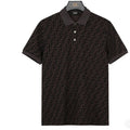 Fendi Brown FF Monogram Short-Sleeve Polo Shirt