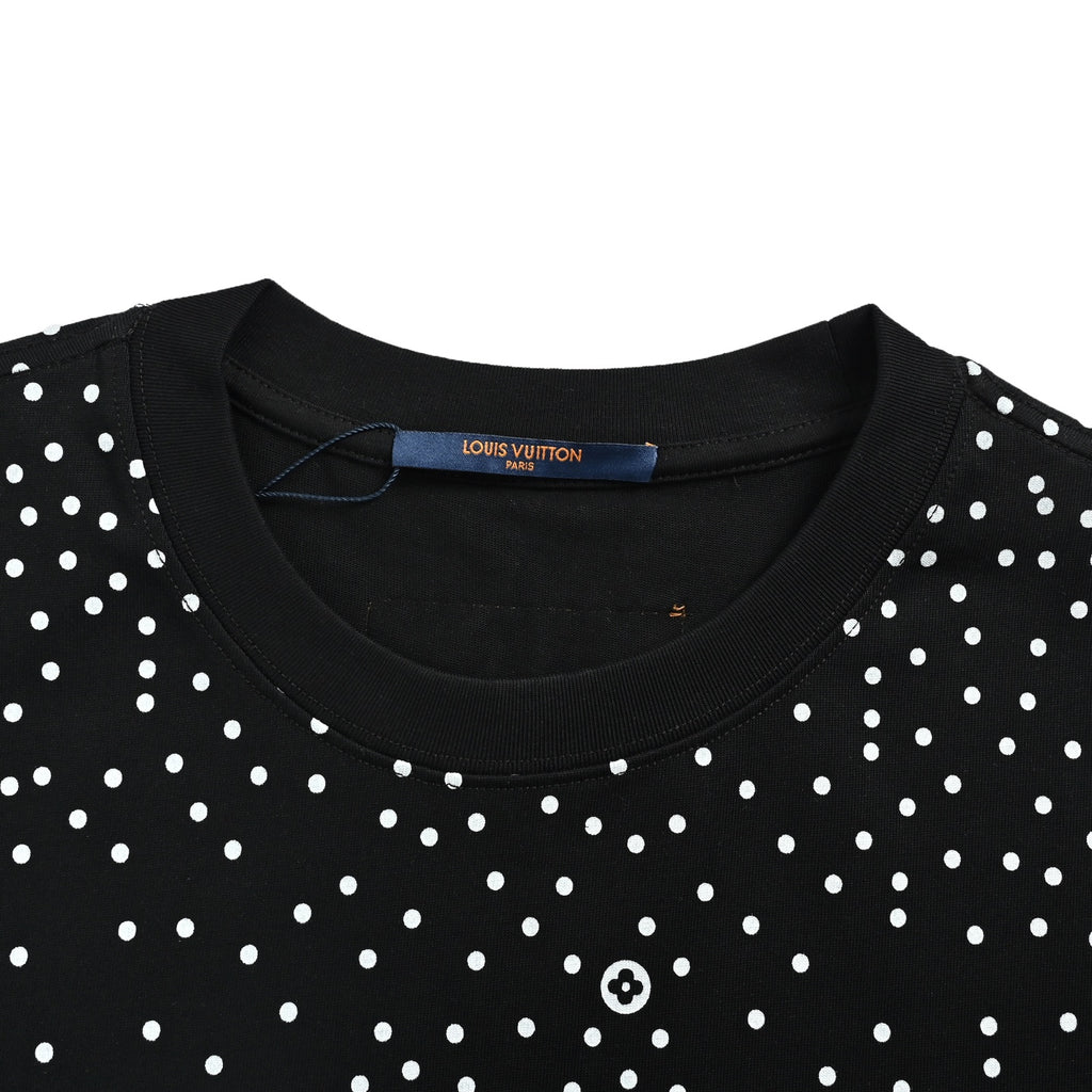 Louis Vuitton Starry Dot Monogram Short-Sleeve T-Shirt in Black