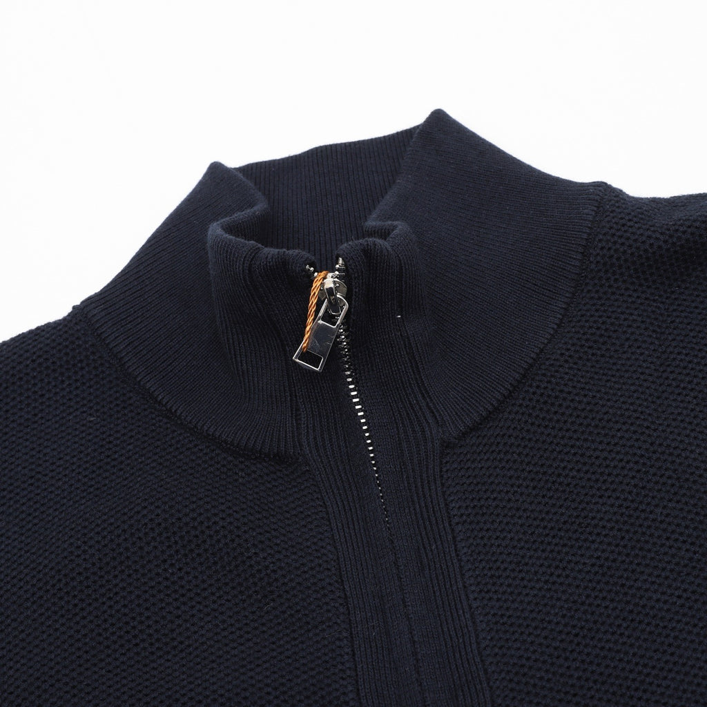 Loro Piana Women's Men's Navy Blue Full-Zip Cashmere Cardigan