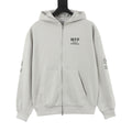 Balenciaga Women's Men's Light Grey WFP Zip-Up Hoodie
