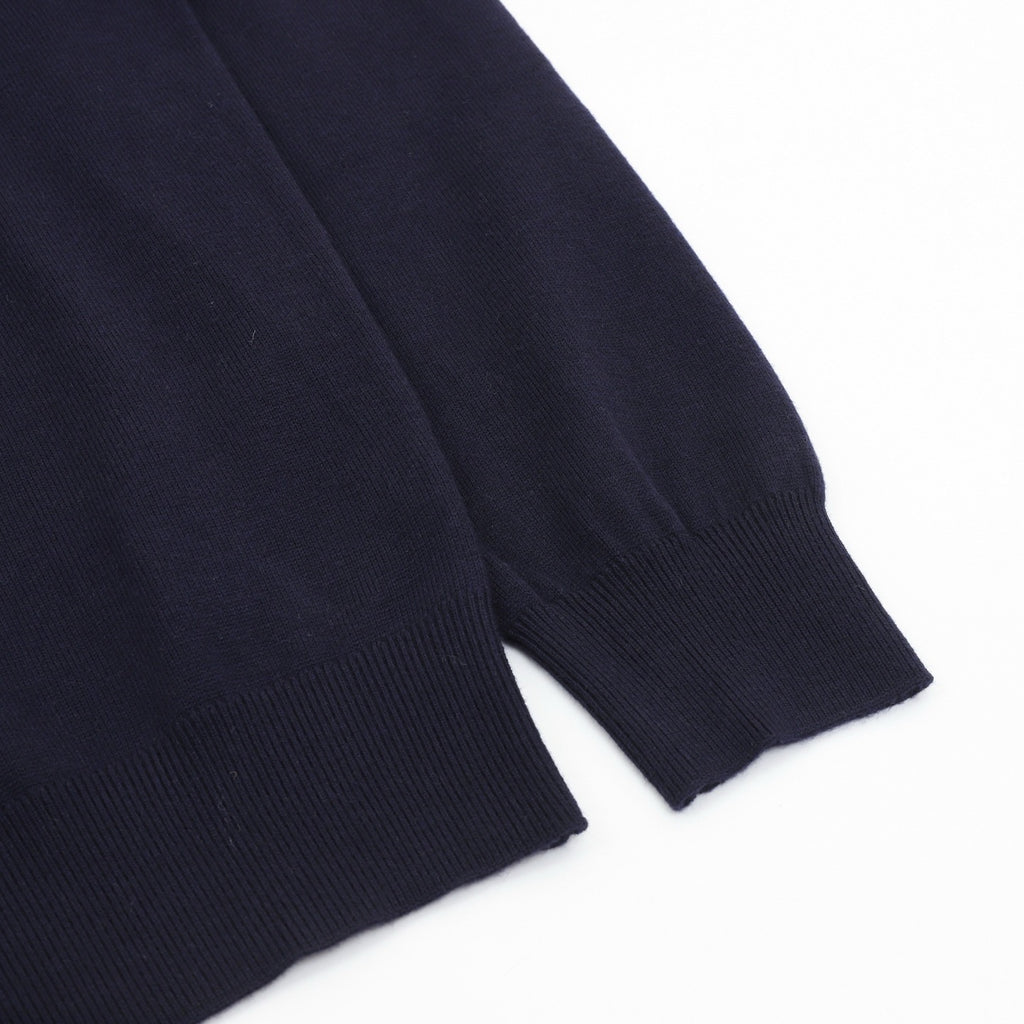 Zegna Women's Men's Navy Half-Zip Cashmere Sweater