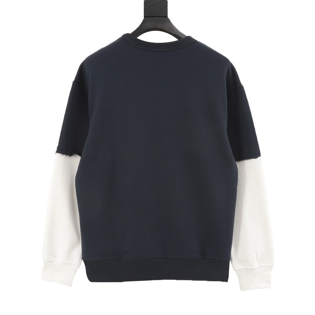 Gucci Women's Men's Navy Logo Patchwork Crewneck Sweatshirt