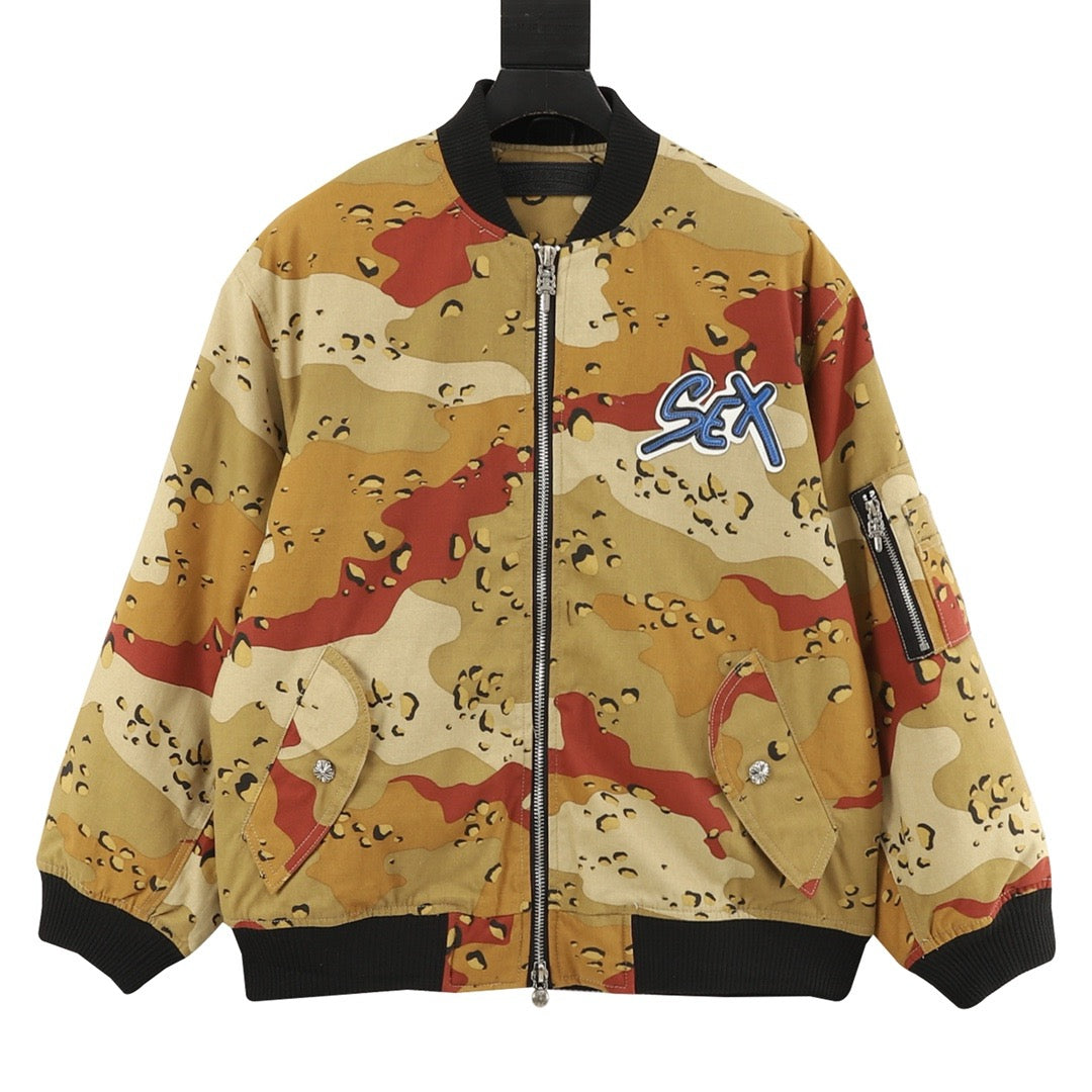 Chrome Hearts Camo Print Bomber Jacket Multicolor | Women's & Men's Streetwear