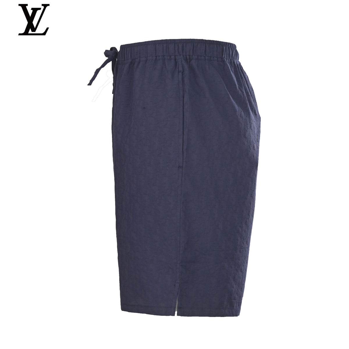 Louis Vuitton Navy Crinkled Drawstring Shorts
