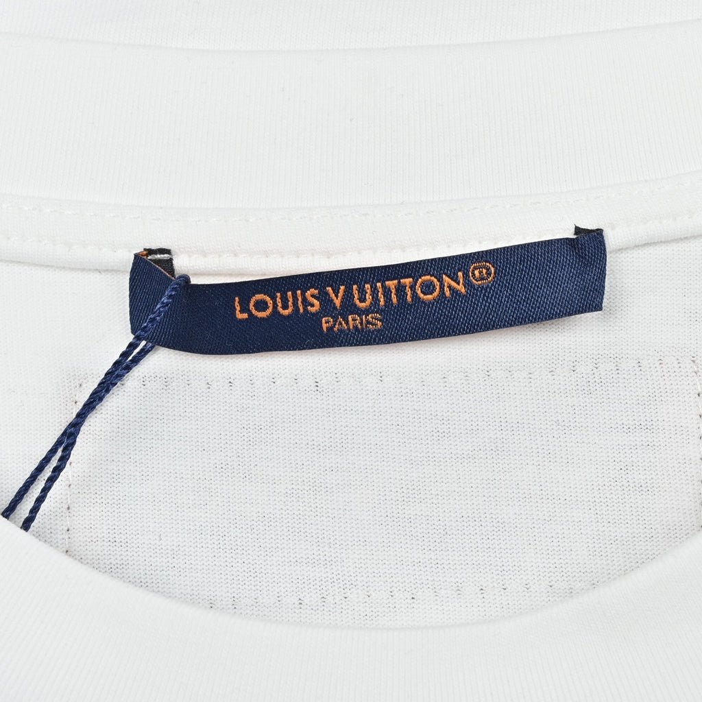 Louis Vuitton Atelier Address Lettering Short-Sleeve T-Shirt in White