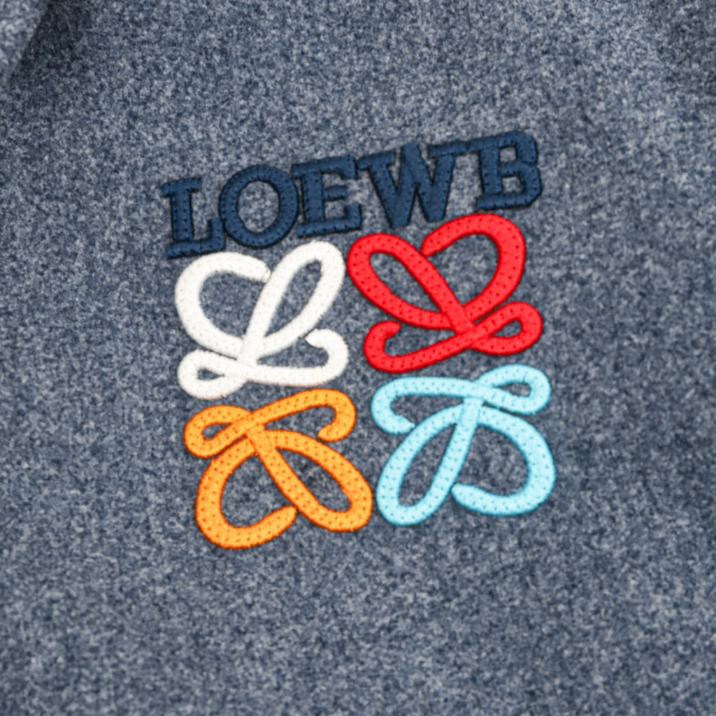 Loewe Four-Color Anagram Patchwork Varsity Jacket